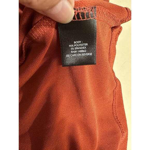 Torrid - 3 Women's Orange Cold‎ Shoulder Cutout Top Plus Size 3x 22-24 - Picture 7 of 9